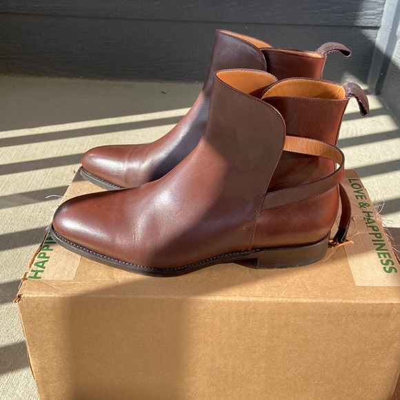 Sid Mashburn Brown Leather Jodhpur Boots - Picture 3 of 5